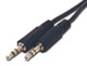 3.5mm Stereo Plug (Male) to Plug (Male) Molded Type    0.5M/1.5FT
