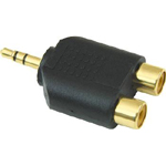 3.5mm Stereo Plug (Male) to 2 x RCA Jack (Female) Adapter