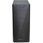 Antec Case VSK4000E-U3 ATX Mid Tower 3/1/(2) Bay USB3.0 HD Audio No Power Supply Black Retail