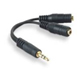 3.5mm Stereo Plug (Male) to 2 x Jack (Female) Y Adapter  0.13M