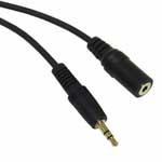 3.5mm Stereo Plug (Male) to Jack (Female) Molded Type  2M/6FT