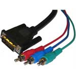 DVI 24+5 Plug to 3  RGB Plug Cable (for Projector, DVD Player)   7.5M/25ft