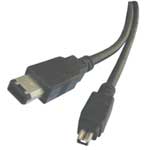 IEEE 1394 Firewire Cable 6P/M to 4P/M   1M/3FT