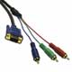 VGA HD15 Plug to RGB Component Plug Cable  5M/15FT