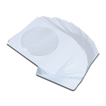 PAPER SLEEVE FOR CD/DVD, WHITE with WINDOW, 100 PCS/PACK