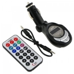 FM Transmitter for Car use with LCD Display, USB Port, SD Card Reader, Remote Control, 3.5mm Stereo Audio Cable