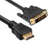 HDMI to DVI 24+1 Cable Gold Plated   7.5M/25FT
