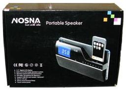 IPHONE4/IPHONE/IPOD/ITOUCH PORTABLE SPEAKER RADIO ALARM SYSTEM with 3.5" Digital LCD Display and Touch Control Panel