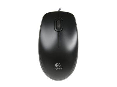 Logitech Optical USB Mouse B100 (910-001439) Black 3 Buttons 1 x Wheel USB Wired Optical 800 dpi Mouse - OEM