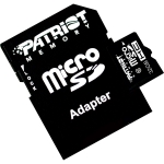 PATRIOT 32GB MICRO SDHC SECURE DIGITAL CLASS 10 MEMORY CARD W/ADAPTER
