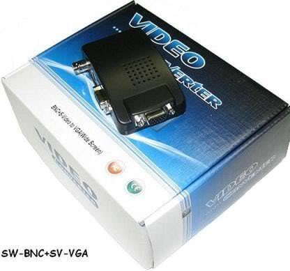 BNC/ SVIDEO/ VGA to VGA Converter Box with Power Adapter
