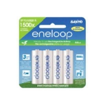 SANYO ENELOOP AA 4PACK 2000MAH RECHARGEABLE UP TO 1500X
