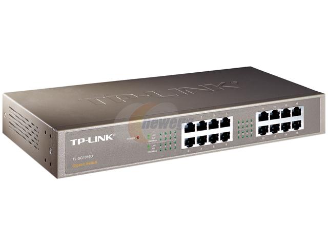 TP-LINK TL-SG1016D Gigabit Switch 10/100/1000Mbps 16 x RJ45 8K MAC Address Table