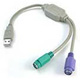 USB2.0 to PS/2 Female Adapter for Keyboard & Mouse