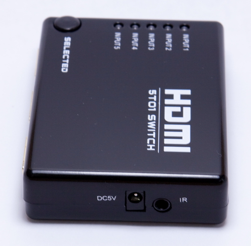 HDMI SWITCH 5 Inputs 1 Output with Power Adapter, IR Remote Control